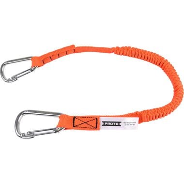 Proto Elastic Lanyard With 2 Stainless Steel Carabiners - 15 lb.