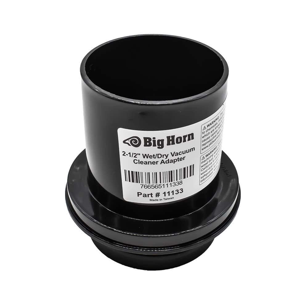 Big Horn 2-1/2 Inch Wet/Dry Vacuum Cleaner Accessory Adapter For Hose, large image number 1