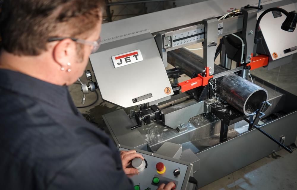 JET Semi-Automatic Dual Column Bandsaw 12in x 20in 3HP 230/460V 3 Phase, large image number 6