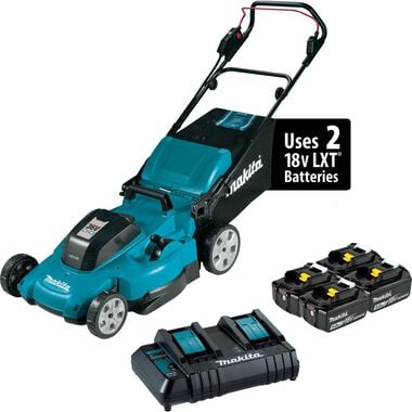 Makita 36V (18V X2) LXT 21in Lawn Mower Kit with 4 Batteries, large image number 0