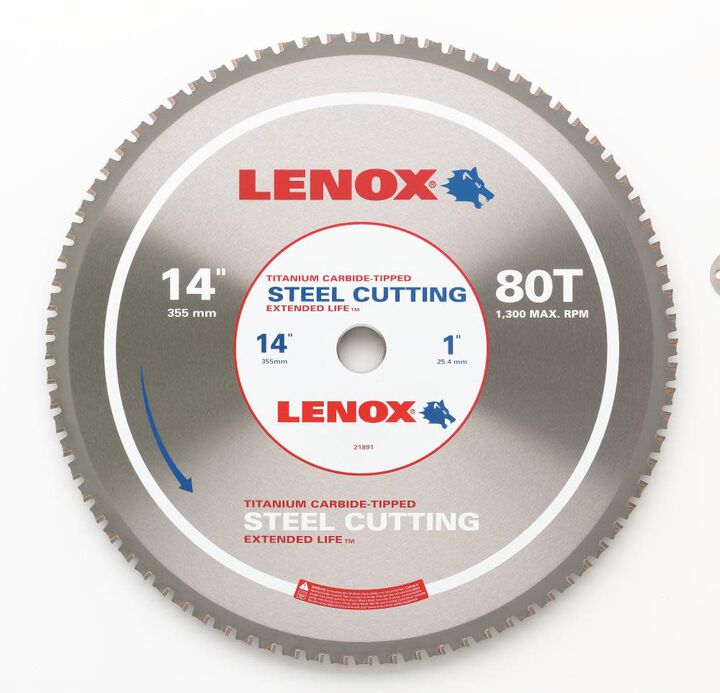Lenox 14 In. (355 mm) 80TPI Metal Cutting Circular Saw Blade