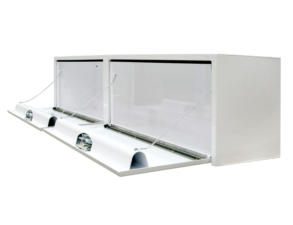 Buyers Products Company 16x13x72 Inch White Steel Topsider Truck Box, large image number 5