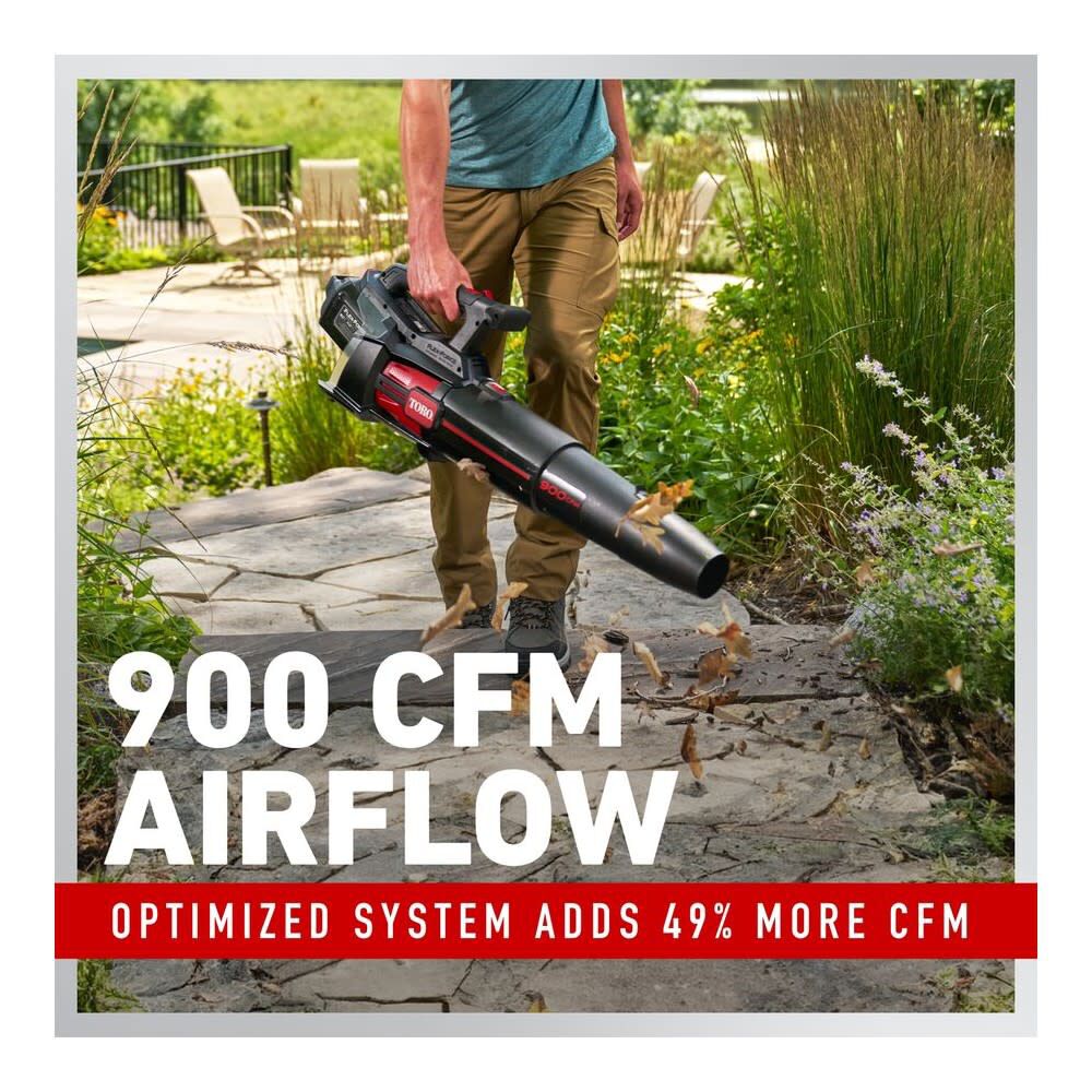 Toro 60V Maximum 900 CFM Battery-Powered Handheld Leaf Blower Kit, large image number 4