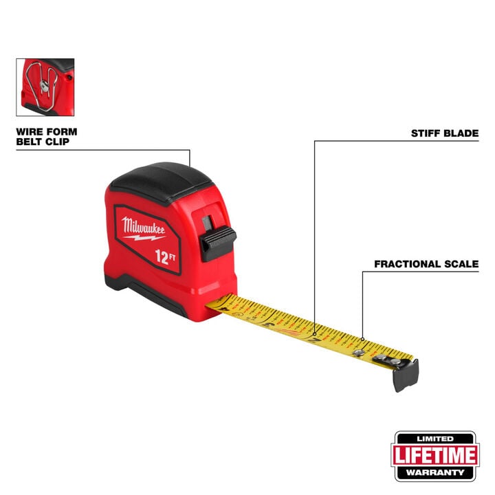 Milwaukee 12 Ft Tape Measure, large image number 1