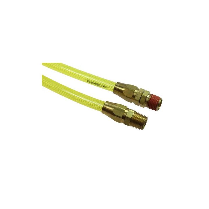 Coilhose 25ft Reusable Rigid & Swivel Fittings Flexeel Coil, 1/4in NPT, Yellow, large image number 1
