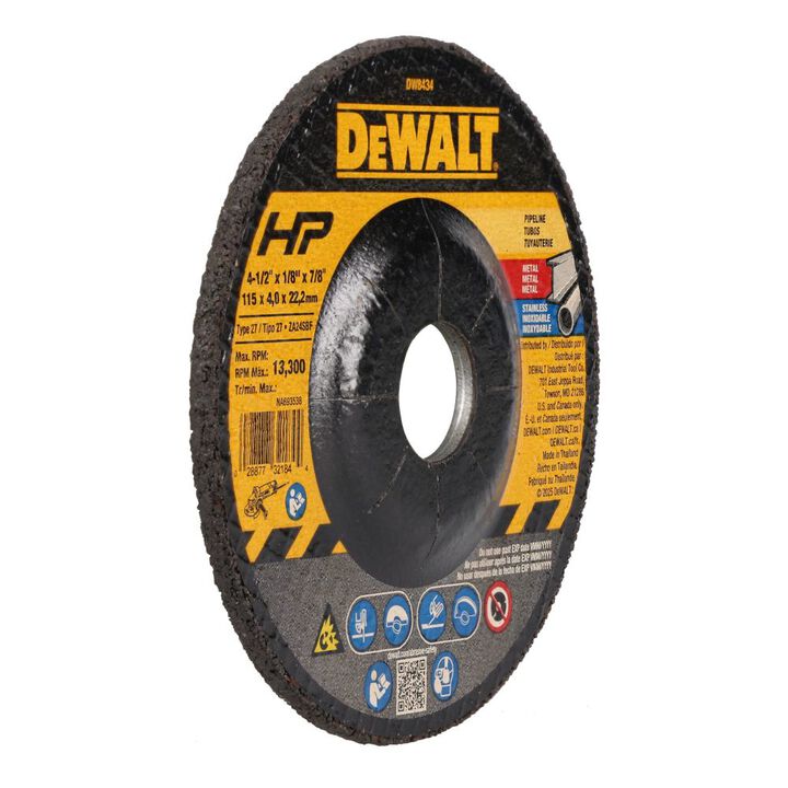 DEWALT 4-1/2 In. x 1/8 In. x 7/8 In. High Performance Pipeline Wheel, large image number 1