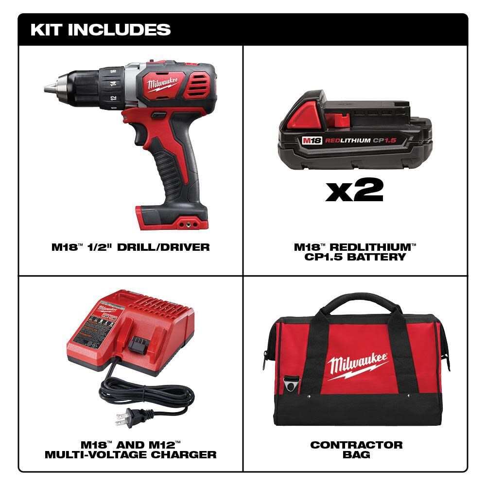 Milwaukee M18 Compact 1 2 In Drill Driver Kit With Compact Batteries 2606 22ct Simolary simolary.com 6
