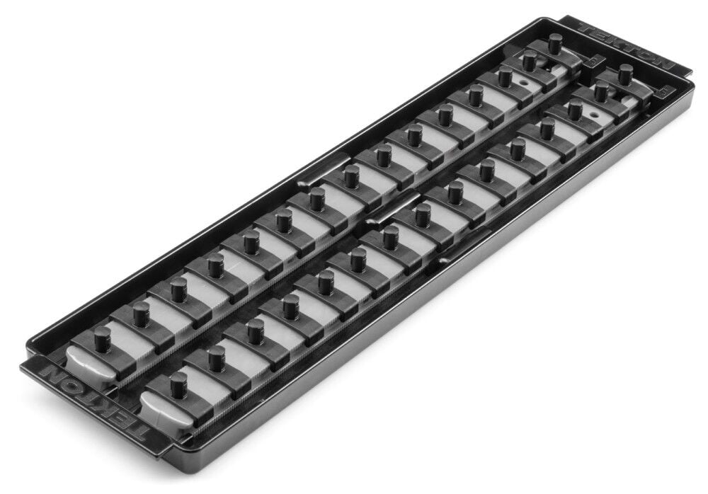 Tekton 30 Slot Universal Socket Organizer for 1/4 Inch Drive Sockets and Bit Sockets, Gray, large image number 1