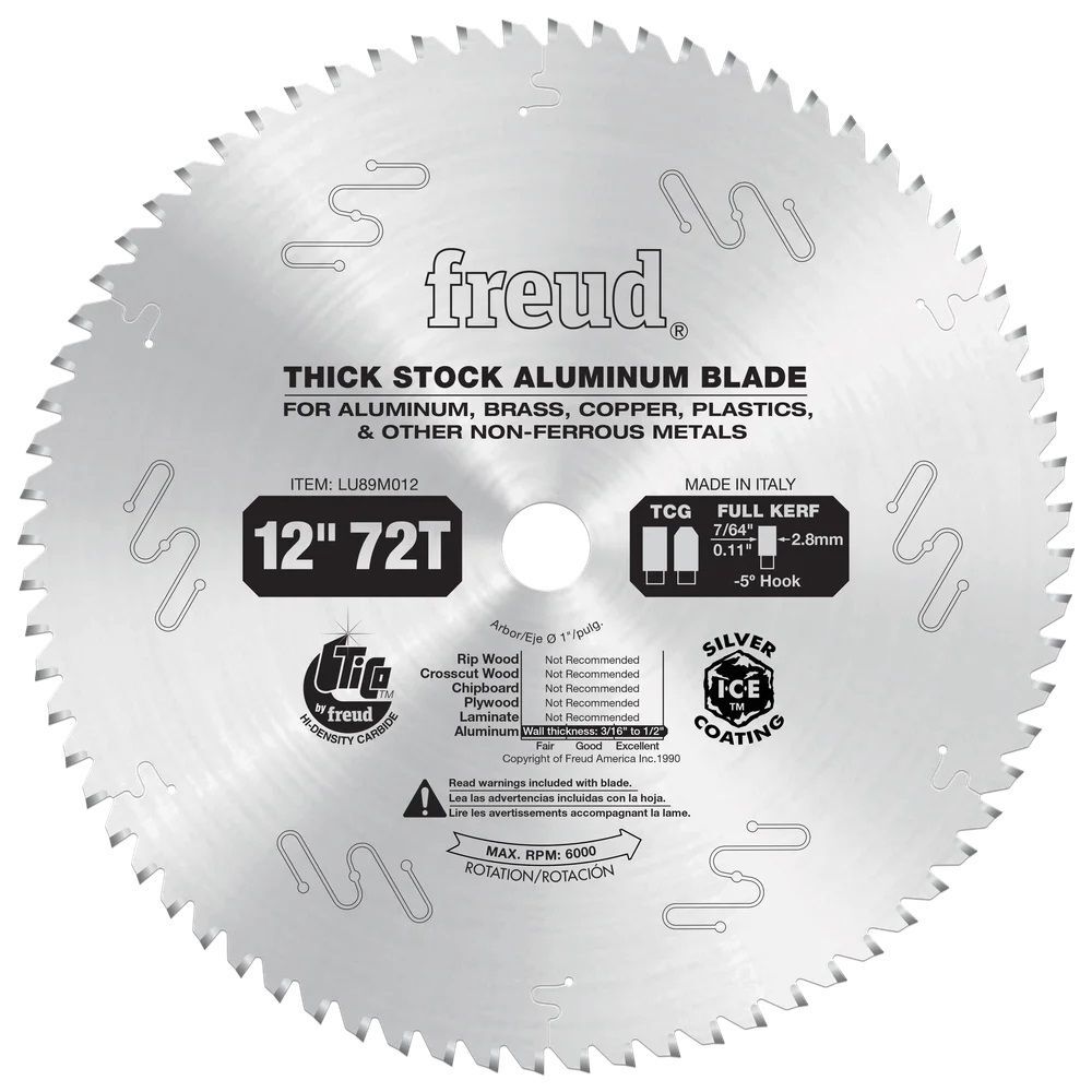 Freud 12 Inch 72T Thick Non-Ferrous Metal Blade, large image number 1