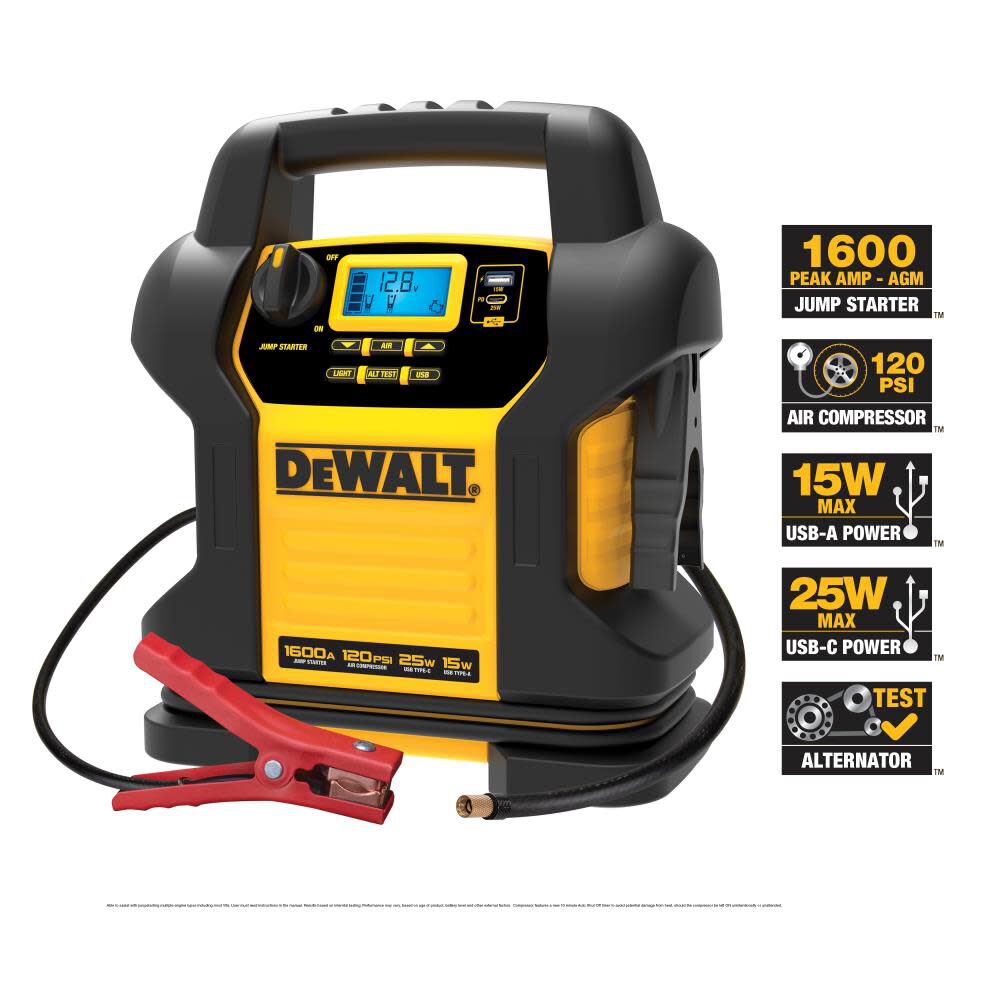 DEWALT 1600 Peak Amp Jump Starter and Power Station DXAEJ14TYPE2