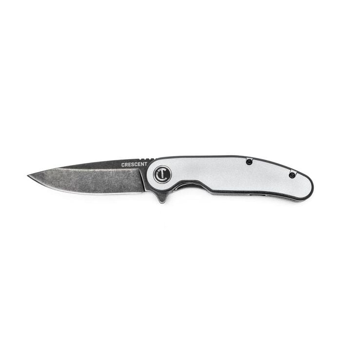 Crescent 3-1/4in Drop Point Aluminum Handle Pocket Knife