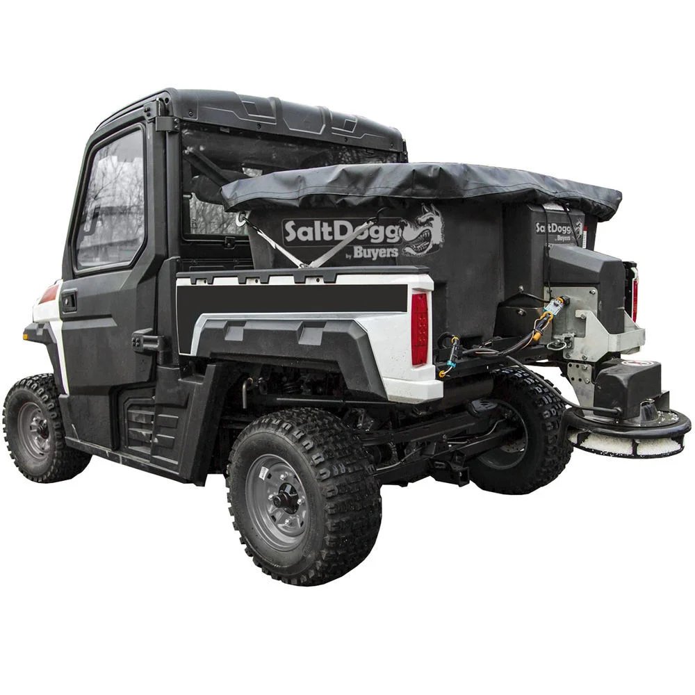 Buyers Products Company SaltDogg 0.40 Cubic Yard Electric Black Poly Hopper Spreader, large image number 1
