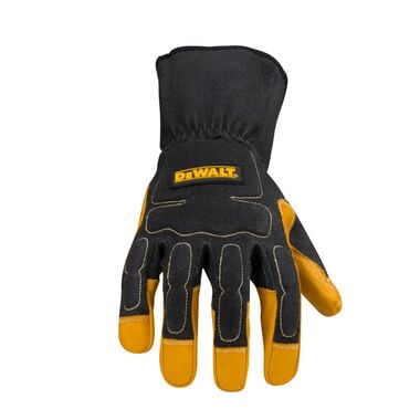 DEWALT Welding Gloves Large Black/Yellow Premium Leather MIG/TIG, large image number 1