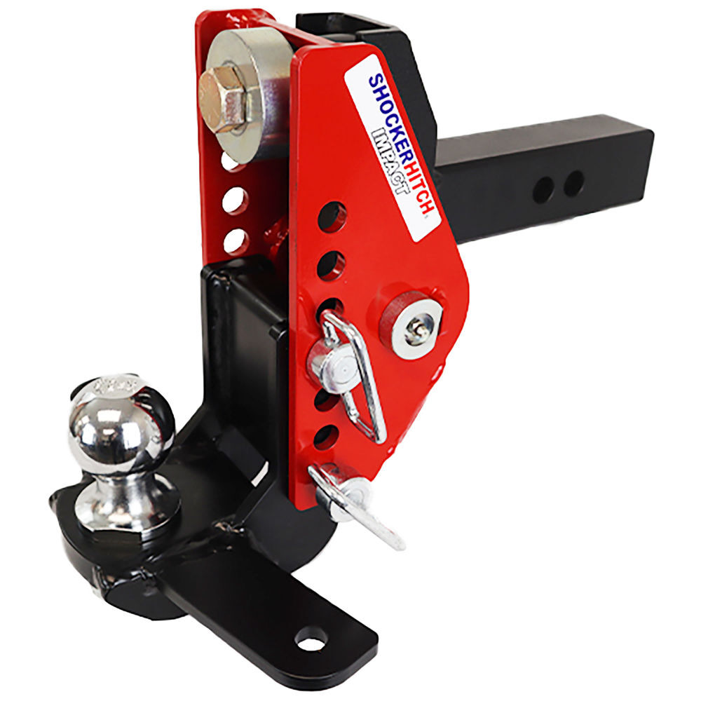 Shocker Hitch Impact 14K 2 Inch Cushion Hitch & Drop Sway Bar Tab Ball Mount 2-5/16 Inch Hitch Balls, large image number 1