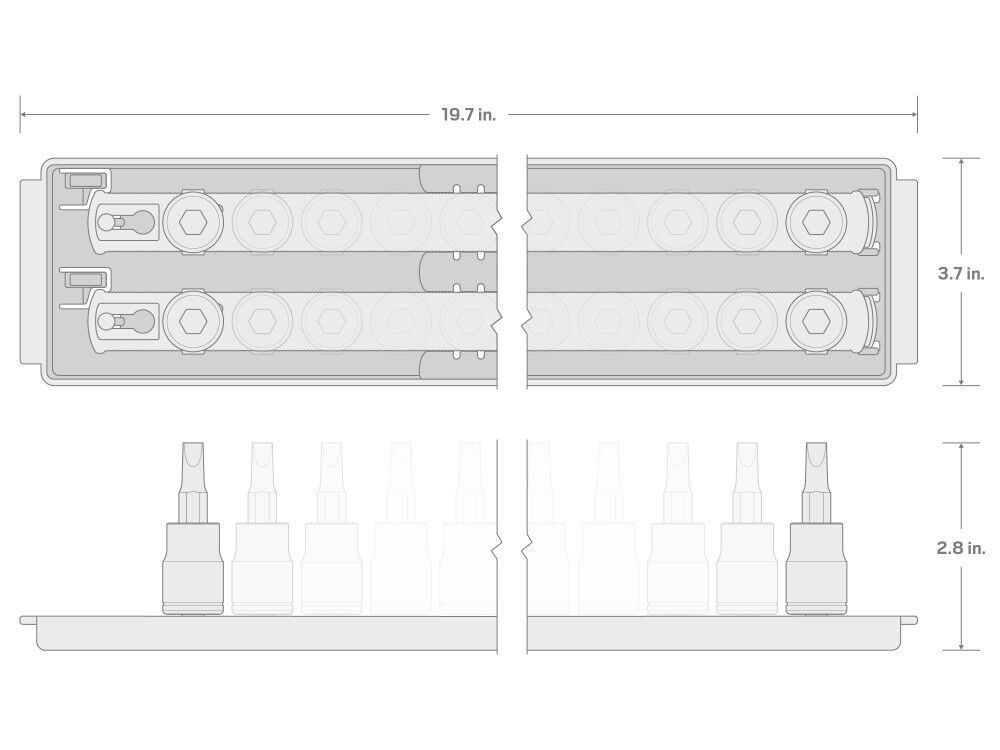 Tekton 1/2 Inch Hex Bit Socket Set, 23 Piece (1/4-3/4 Inch, 6-19 mm), large image number 4