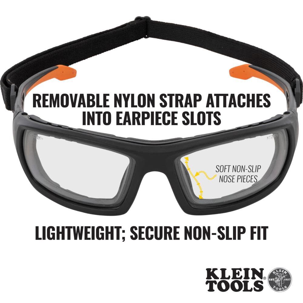 Klein Tools Pro Gasket Safety Glasses Clear, large image number 12