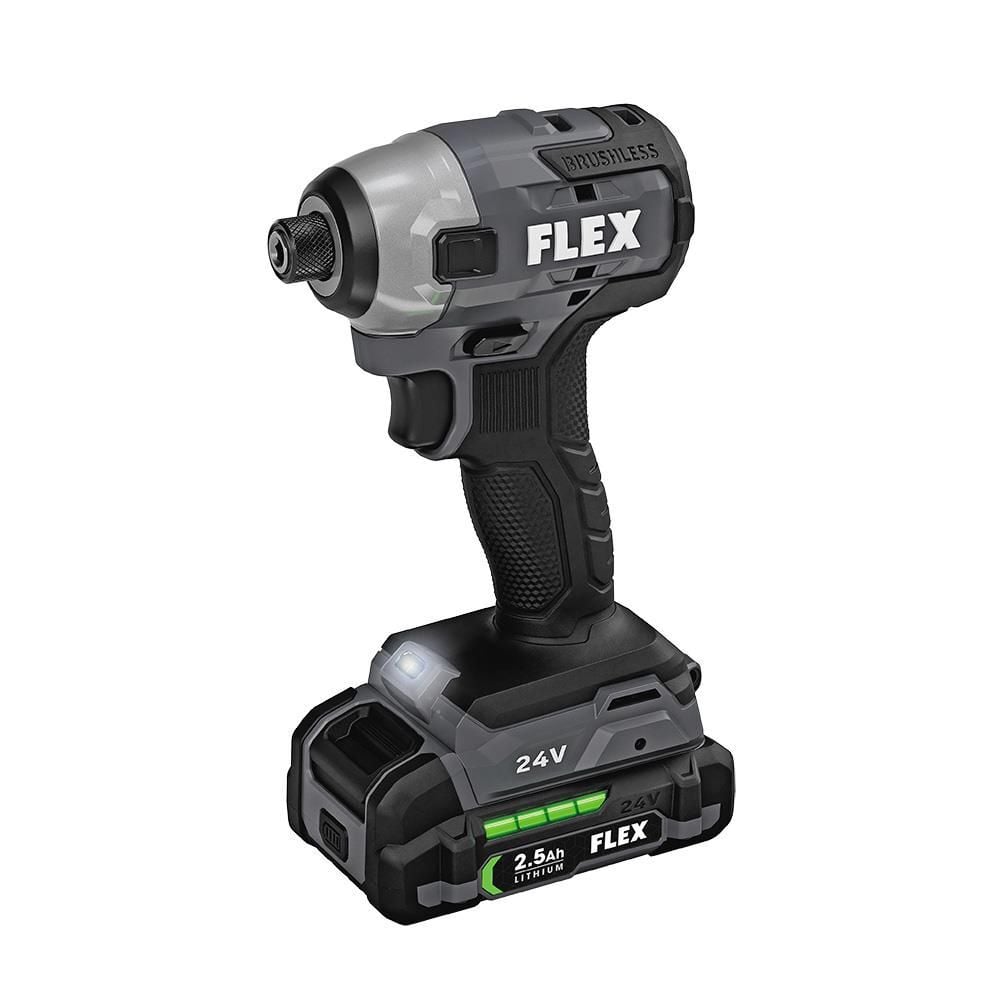 FLEX 24V Drill Driver and 1/4in Impact Driver Kit, large image number 4