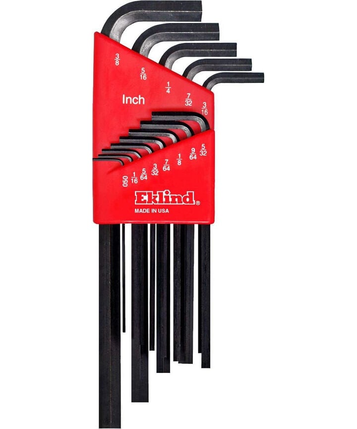 Eklind Tools Long Series Alloy Steel SAE Hex L Key Set Black 13 Pieces