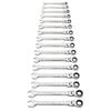 GEARWRENCH 16 Pc 90T 12 Point Flex Head Ratcheting Combination Metric Wrench Set, small