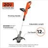 Black and Decker 20V MAX Lithium 12 in. Trimmer/Edger (LST300), small