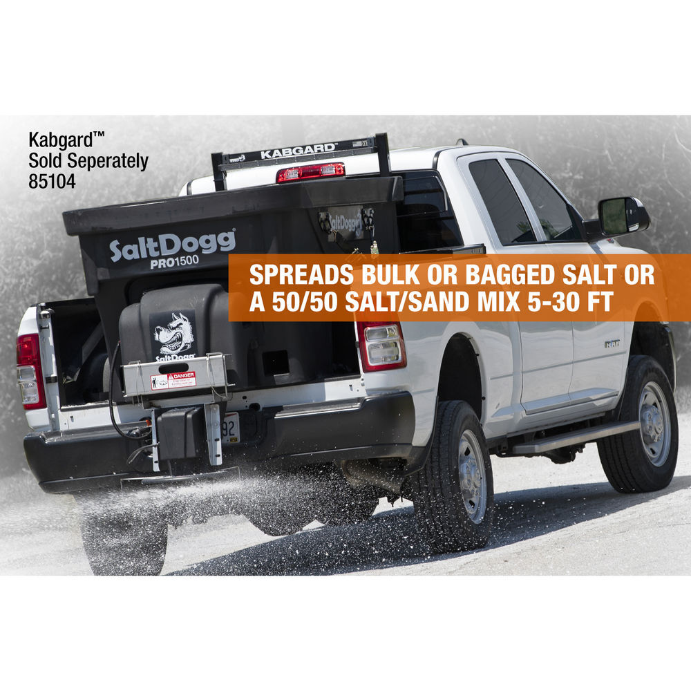 Buyers Products Company SaltDogg PRO1500 1.5 Cubic Yard Electric Poly Hopper Spreader with Auger, large image number 4