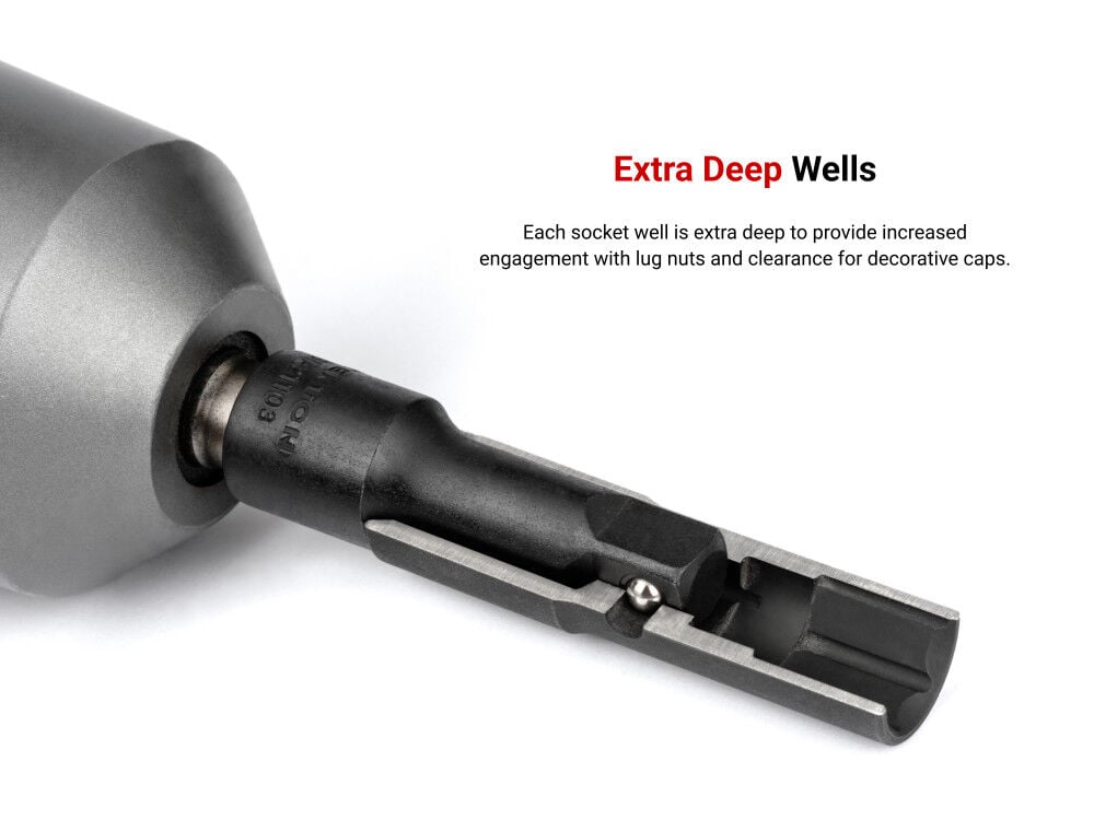 Tekton 1/2 Inch Drive Thin Wall Impact Flip Socket Set (6 Piece), large image number 4
