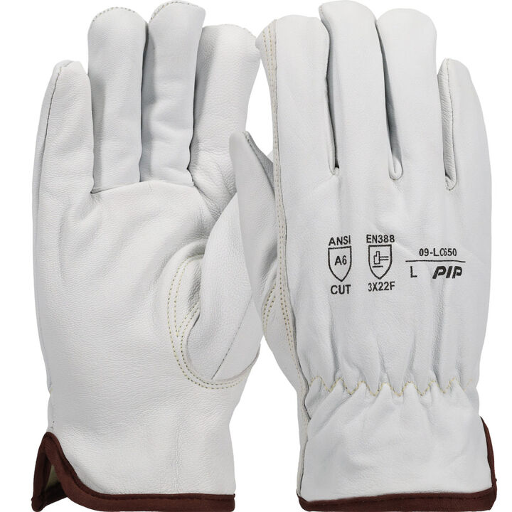 Protective Industrial Products Goatskin Leather Driver Gloves with A6 Lining 3X 12 Pairs