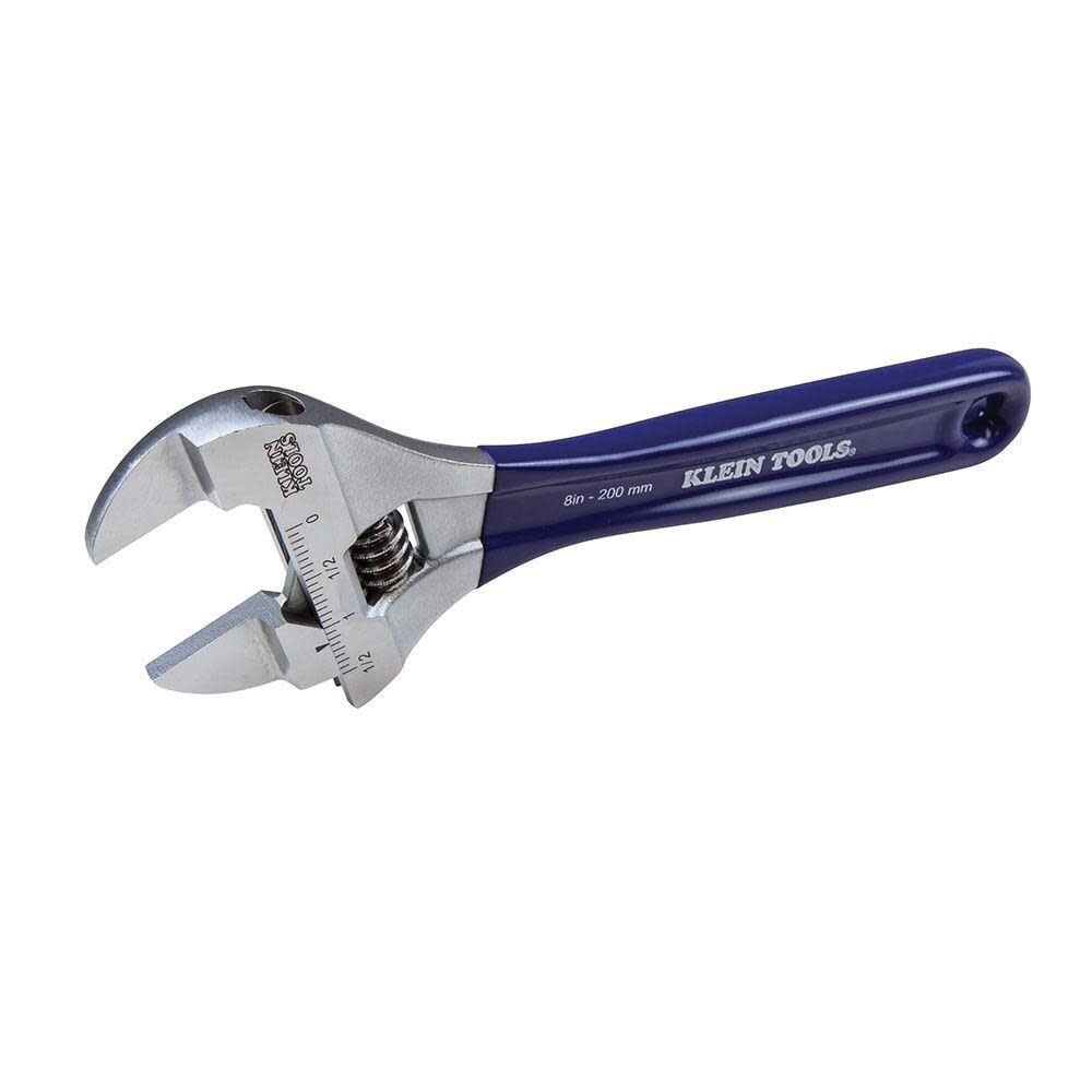 Klein Tools 8 Inch Wide-Jaw Precision Adjustable Wrench, large image number 7