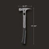 Stiletto TIBONE 15oz Milled/Curved Titanium Framing Hammer, small image number 3