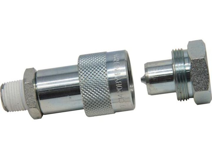 Enerpac 3/8 Inch NPTF High Flow Hydraulic Coupler Set, large image number 2