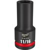 Milwaukee Impact Socket 3/4in Drive 11/16in Deep 6 Point, small image number 1
