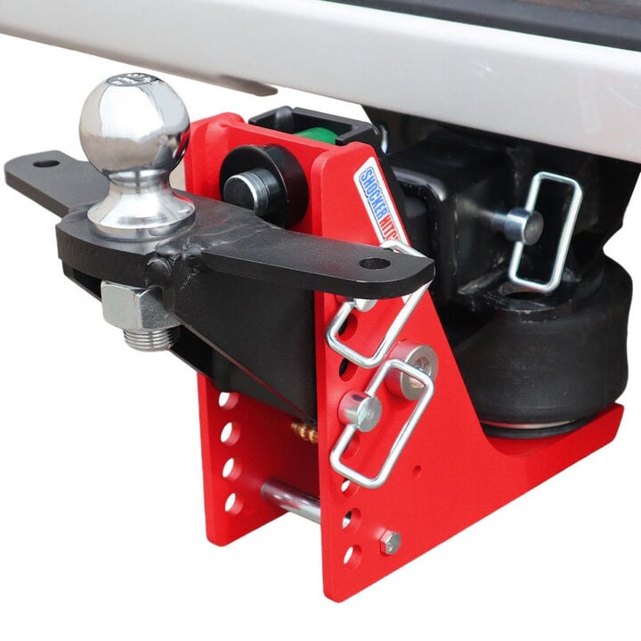 Shocker Hitch 14K 2 Inch Air Receiver Hitch & Raised Sway Bar Tab Ball Mount 2-5/16in Hitch Balls, large image number 1