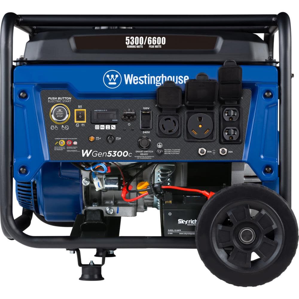 Westinghouse Outdoor Power 6,600 Watt Dual Fuel 49-State Portable Generator with CO Sensor, large image number 2