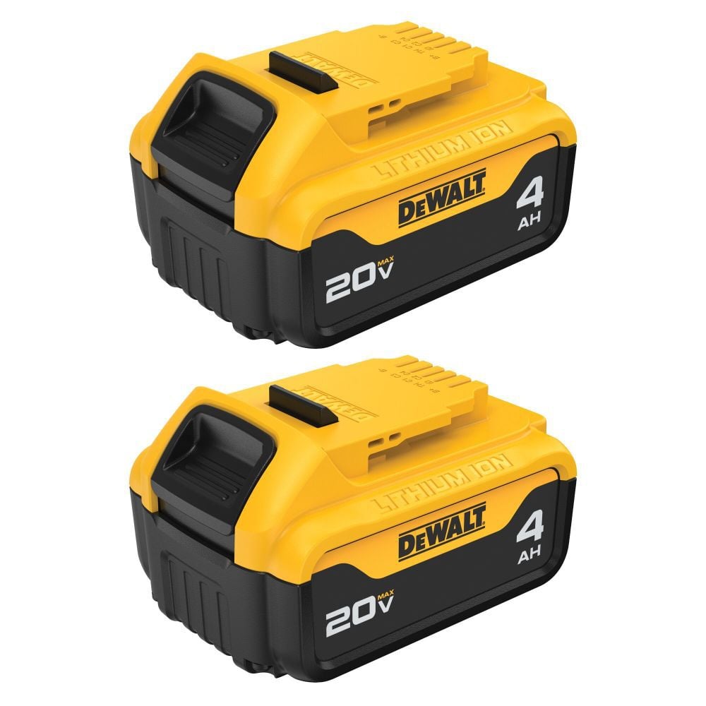 DEWALT 20V MAX 20V 4Ah Lithium Ion Power Tool Battery Pack with Fuel Indicator (2 Pack) – DCB204-2