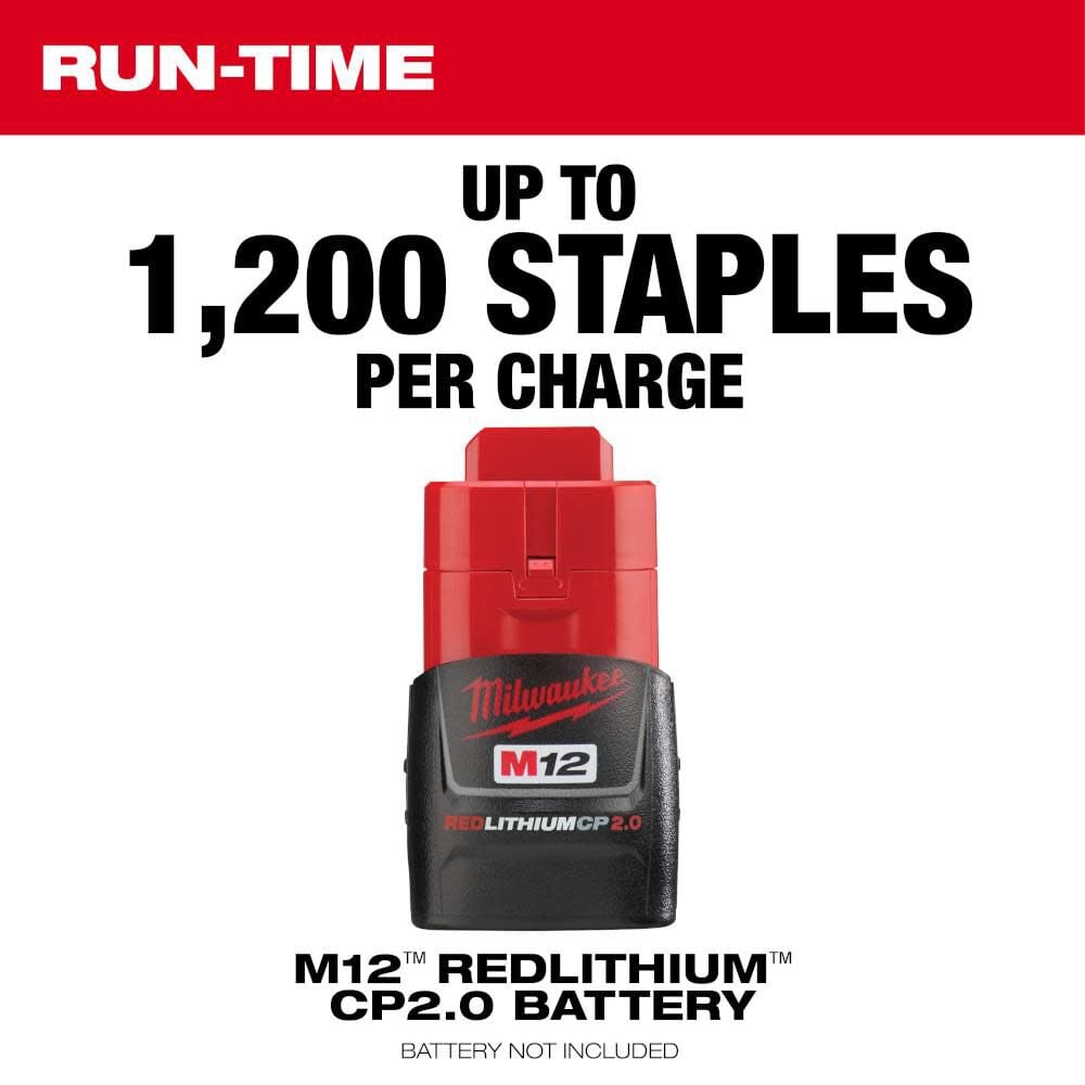 Milwaukee M12 Cable Stapler Bare Tool With 1inch Staples 600qty Bundle 2448 20 Mnm1 600 Simolary simolary.com 11