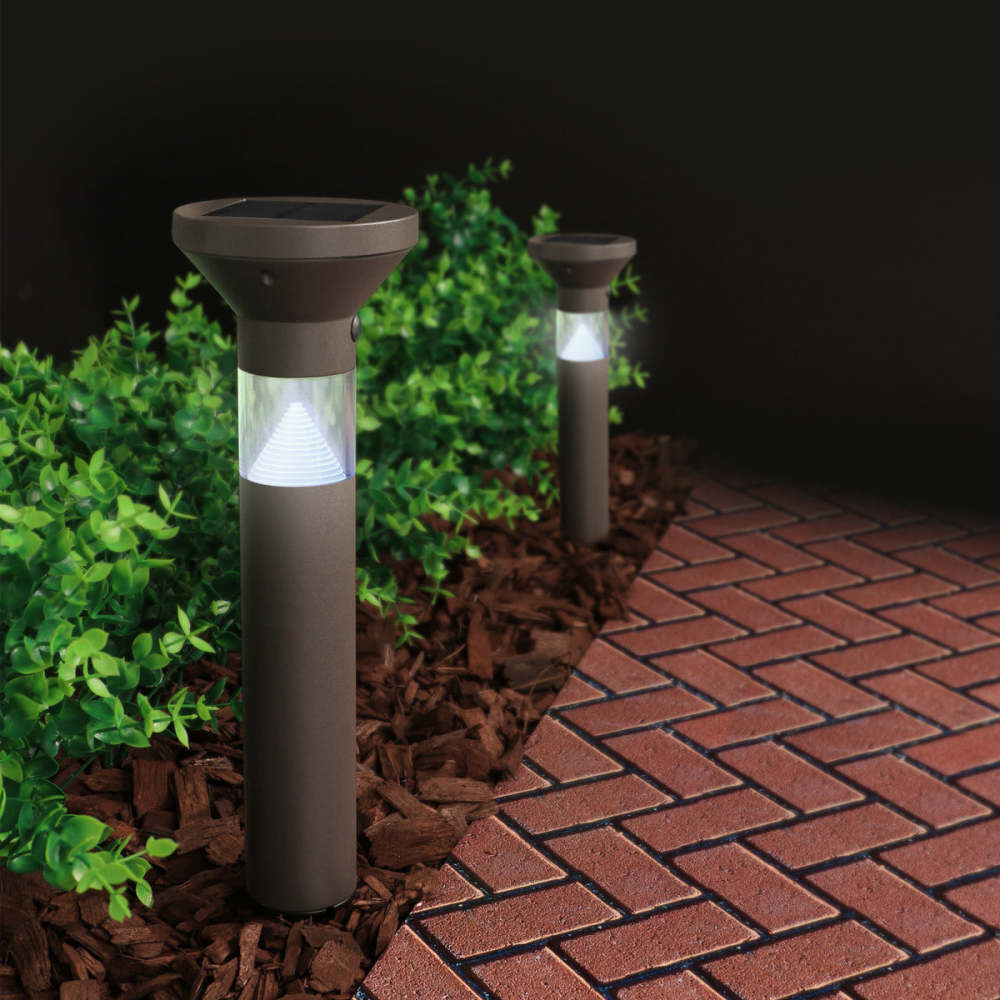 Feit Electric 12-3/5 Inch Solar Powered 40 Lumens LED Bollard Light Bronze, large image number 6