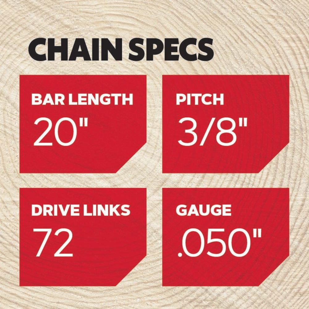 Oregon 72EXL 20 Inch x 3/8 Inch x 0.05 Inch 72 DL Replacement Saw Chain, large image number 5