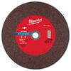 Milwaukee 12 Inch x 1/8 Inch x 1 Inch Metal Cut Off Wheel Type 1, small image number 1