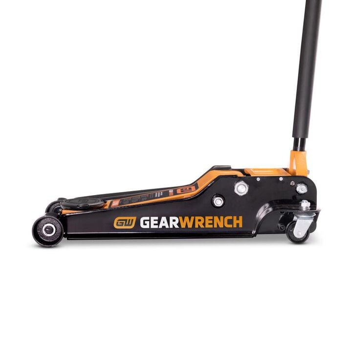 GEARWRENCH 3.5 Ton Low Profile Floor Jack & 6 Ton Ratcheting Jack Stand 2 Pack Bundle, large image number 4