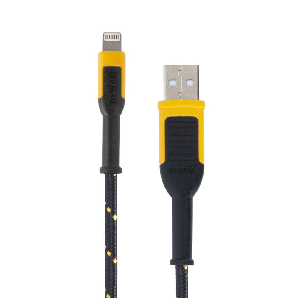 DEWALT Phone Charger Lightning Reinforced Braided Cord 6', large image number 1