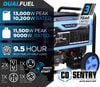 Pulsar Products 13,000 Watt Dual Fuel 50-State Portable Generator with CO Alert, small image number 2