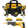 DEWALT 20V MAX Brushless 3 Tool Combo Kit Bundle, small image number 1