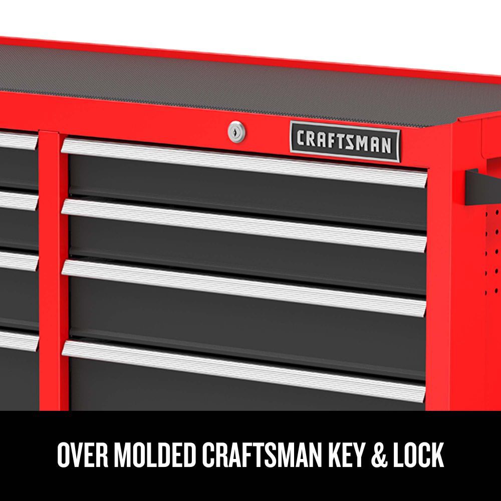 CRAFTSMAN S2000 52 Inch 10-Drawer Rolling Tool Cabinet, Red, large image number 9