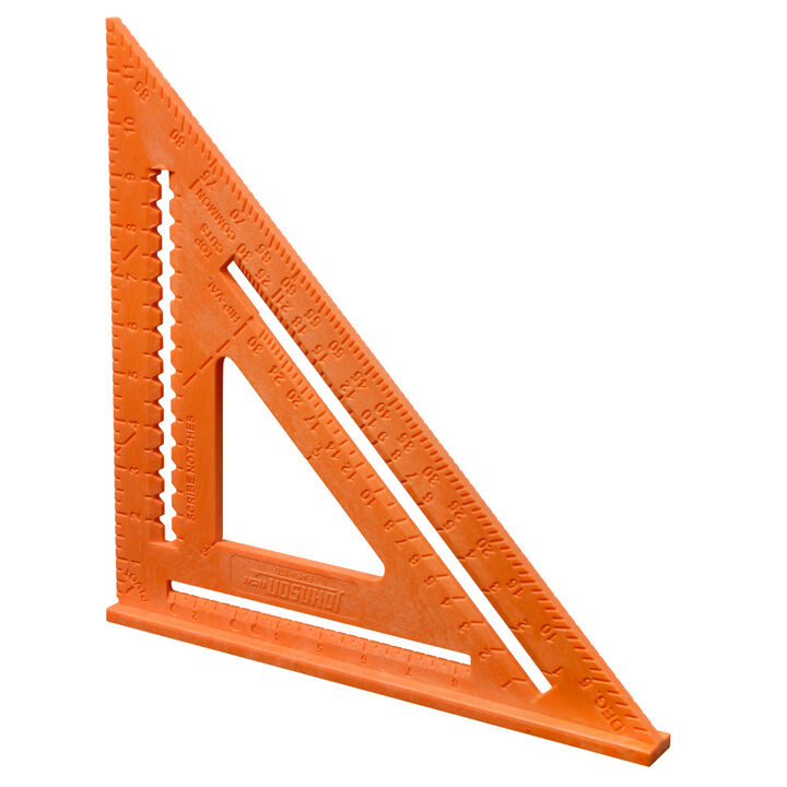 Johnson Level 12 Inch Structo-Cast Rafter Angle Square Glo Orange