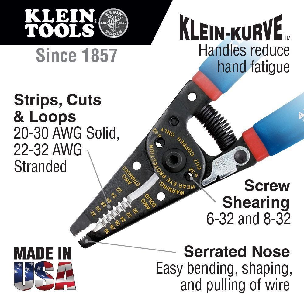 Klein Tools Kurve Wire Stripper and Cutter, large image number 2