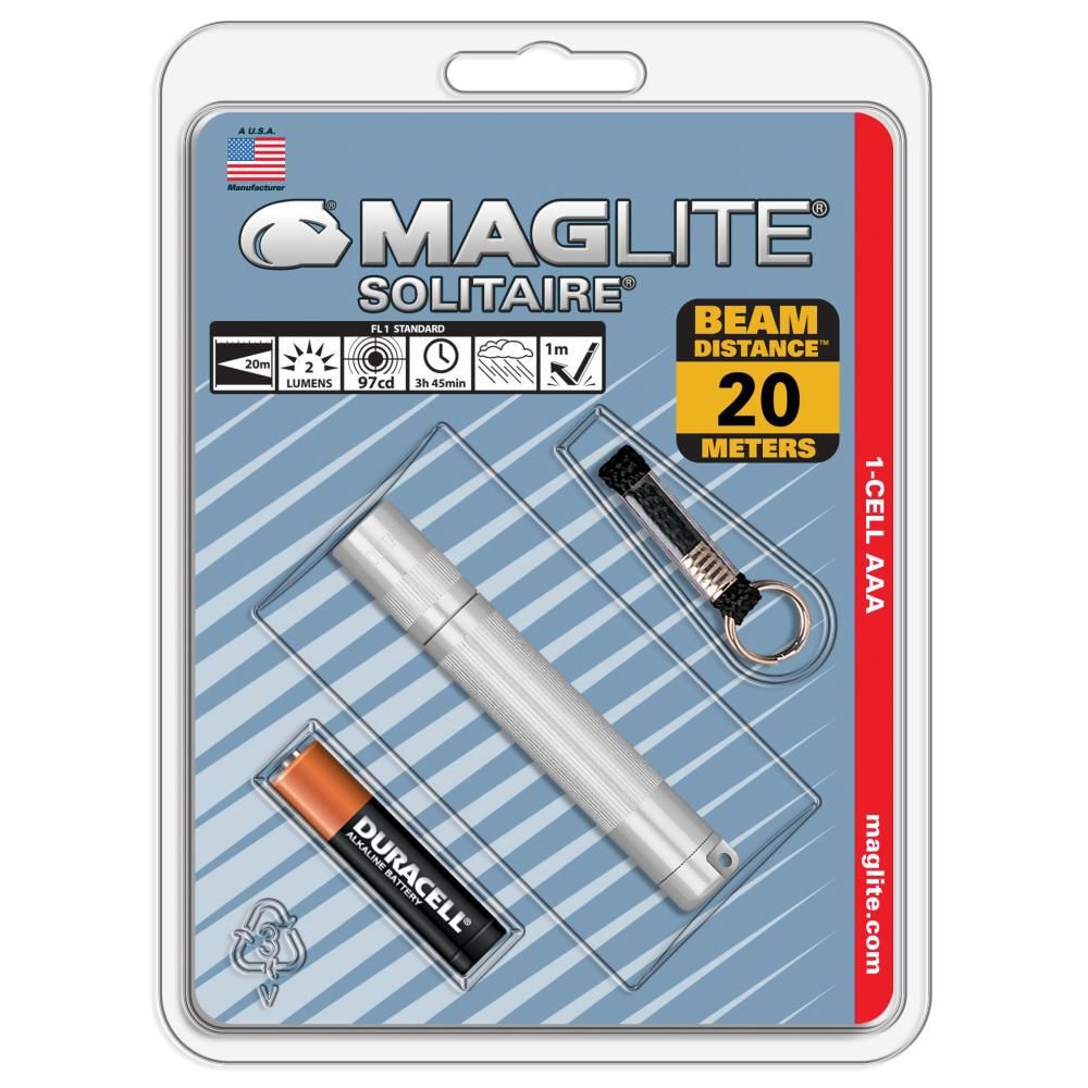 Maglite Solitaire Incandescent 1-Cell AAA Silver Flashlight, large image number 1