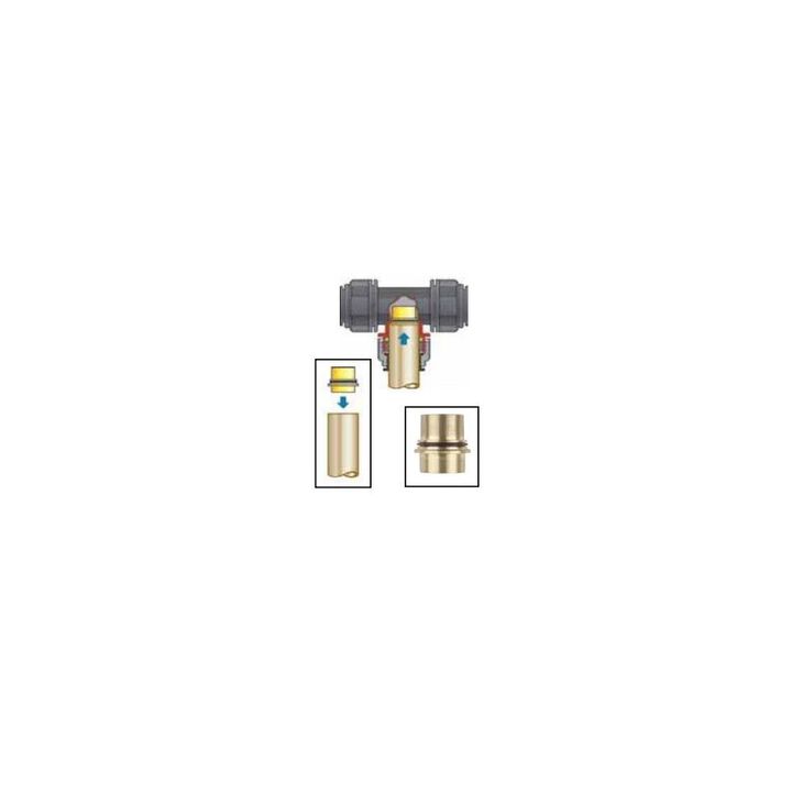 Ingersoll Rand 1-1/4 Inch Brass Water Trap Tee Converter, large image number 1
