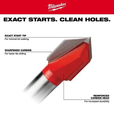 Milwaukee 4 pc Glass and Tile Bit Set, large image number 4