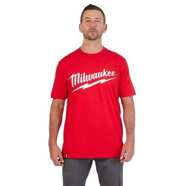 Milwaukee Heavy Duty T-Shirt Big Logo Short Sleeve Red, large image number 9