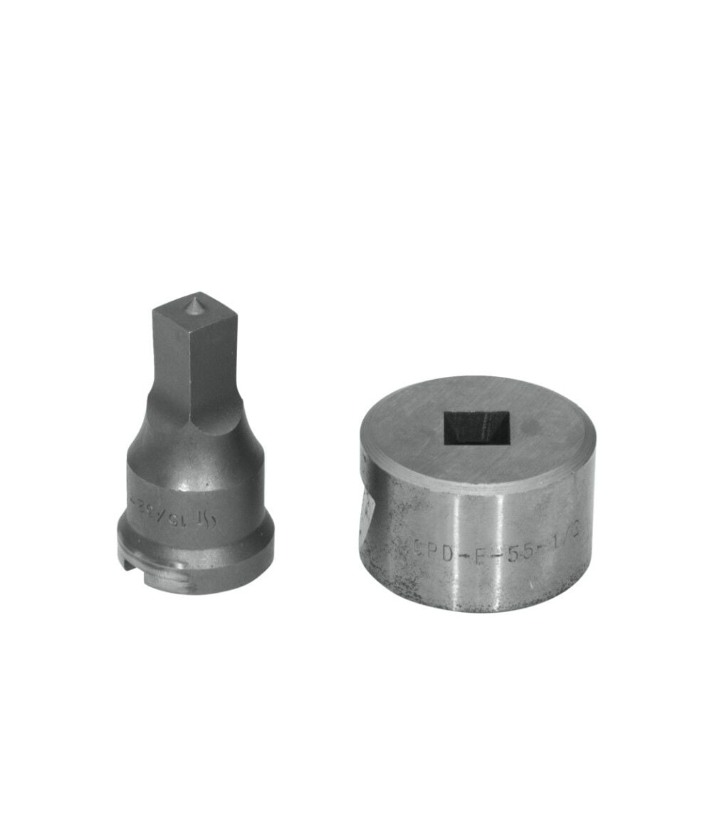 Edwards 15/32 Inch Punch x 1/2 Inch Die Square Punch & Die Set, large image number 1
